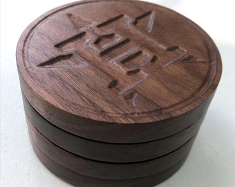 Walnut Coasters - Houston Astros Wood Coaster Set of 4