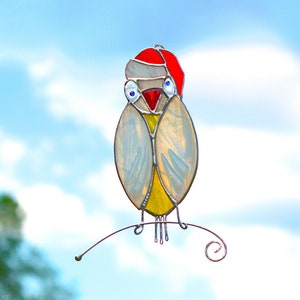 Meise Glasmalerei Suncatcher Fensterbild Fensterdeko Fensterschmuck Geschenk Vogel Präsent