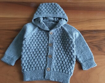 Wool baby vest - hand-knitted