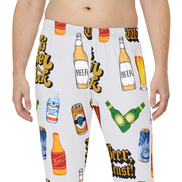 Men's Beer Pajama Pants, Beer PJ Pants, Mens Pj Pants, Mens Pajama Pants, Pj Pants, Mens Sleepwear, Mens Lounge Pant, Men's Pj Bottoms