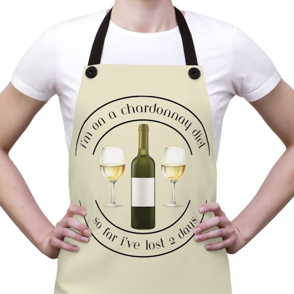 Chardonnay, Chardonnay Apron, Wine Lover Gift, Wine Gift, Wine Tasting, Wine And Cheese Party