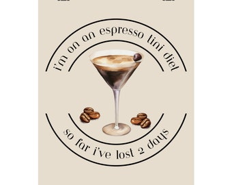 Espresso Martini Poster, Cocktail Art, Cocktail Print, Cocktail Poster