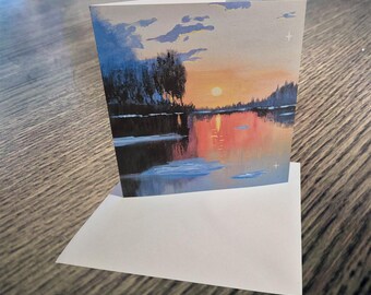 Yuletide 'Winter Star' greetings card