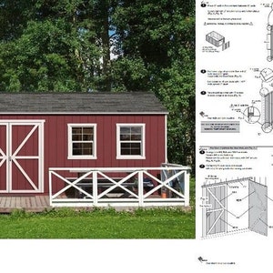 10x16 shed blue prints and installation guide Customizable DIY