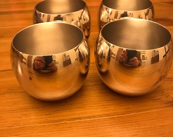 Set of 4 EPCA silverplate drinking goblets by Poole