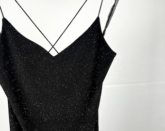 Slinky Glittery Little Black Dress