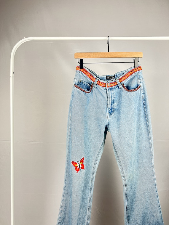 Y2K Embroidered Jeans - image 3