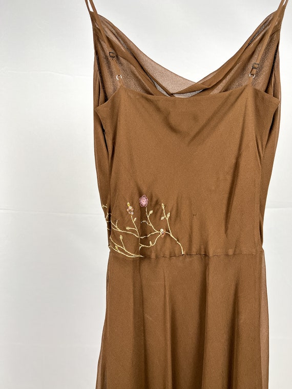 Flowy Silk Embroidered Dress - image 5