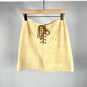 Lace Up Suede Mini Skirt image 2