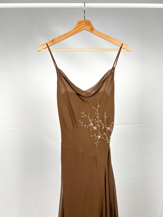 Flowy Silk Embroidered Dress - image 1