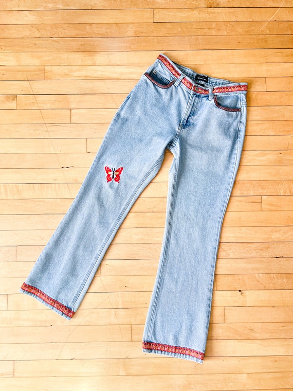 Y2K Embroidered Jeans - image 8