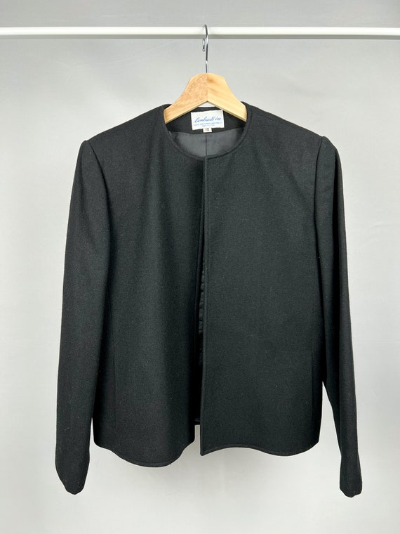 Vintage Basic Black Open Jacket - image 2