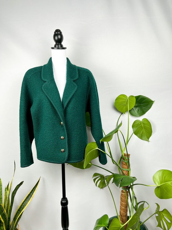 Vintage Emerald Green Wool Overcoat