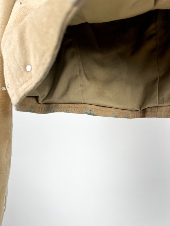 Vintage Cache Goat Suede Rhinestone Studded Butto… - image 7