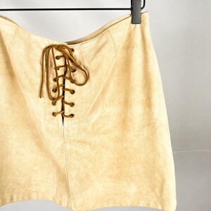 Lace Up Suede Mini Skirt image 3