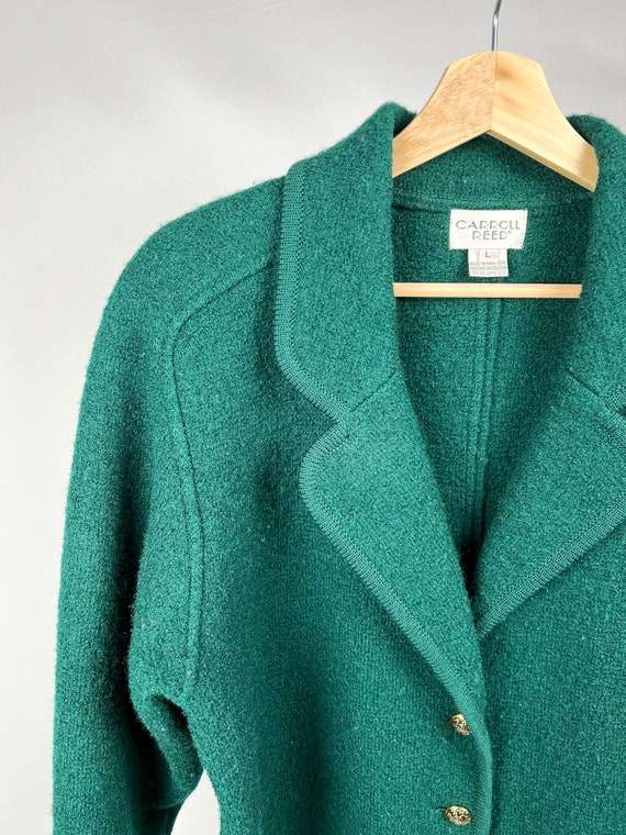 Merino Wool Overcoat in Green