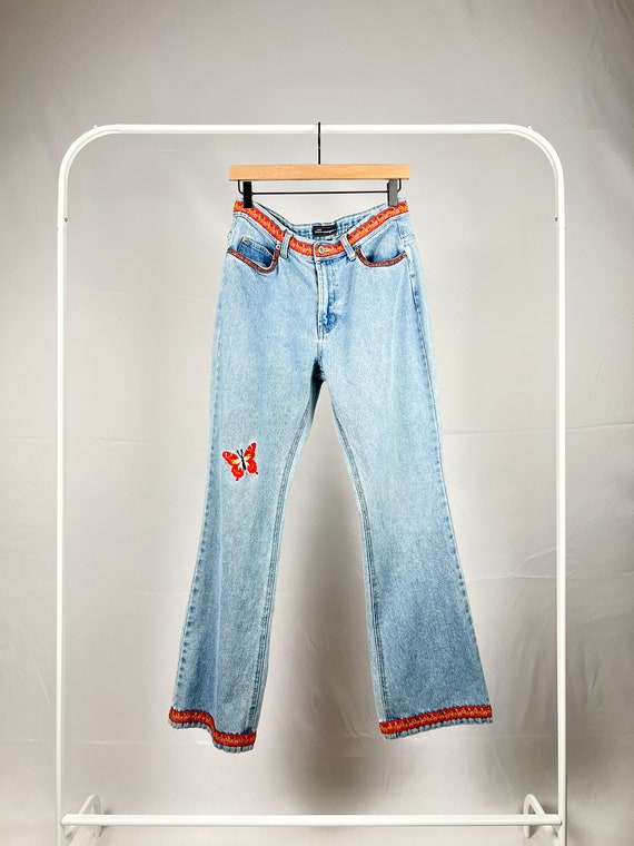 Y2K Embroidered Jeans - image 2