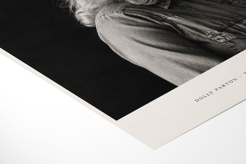 Dolly Parton Black and White Portrait, Tennessee Country Music Photography Matte Poster image 2