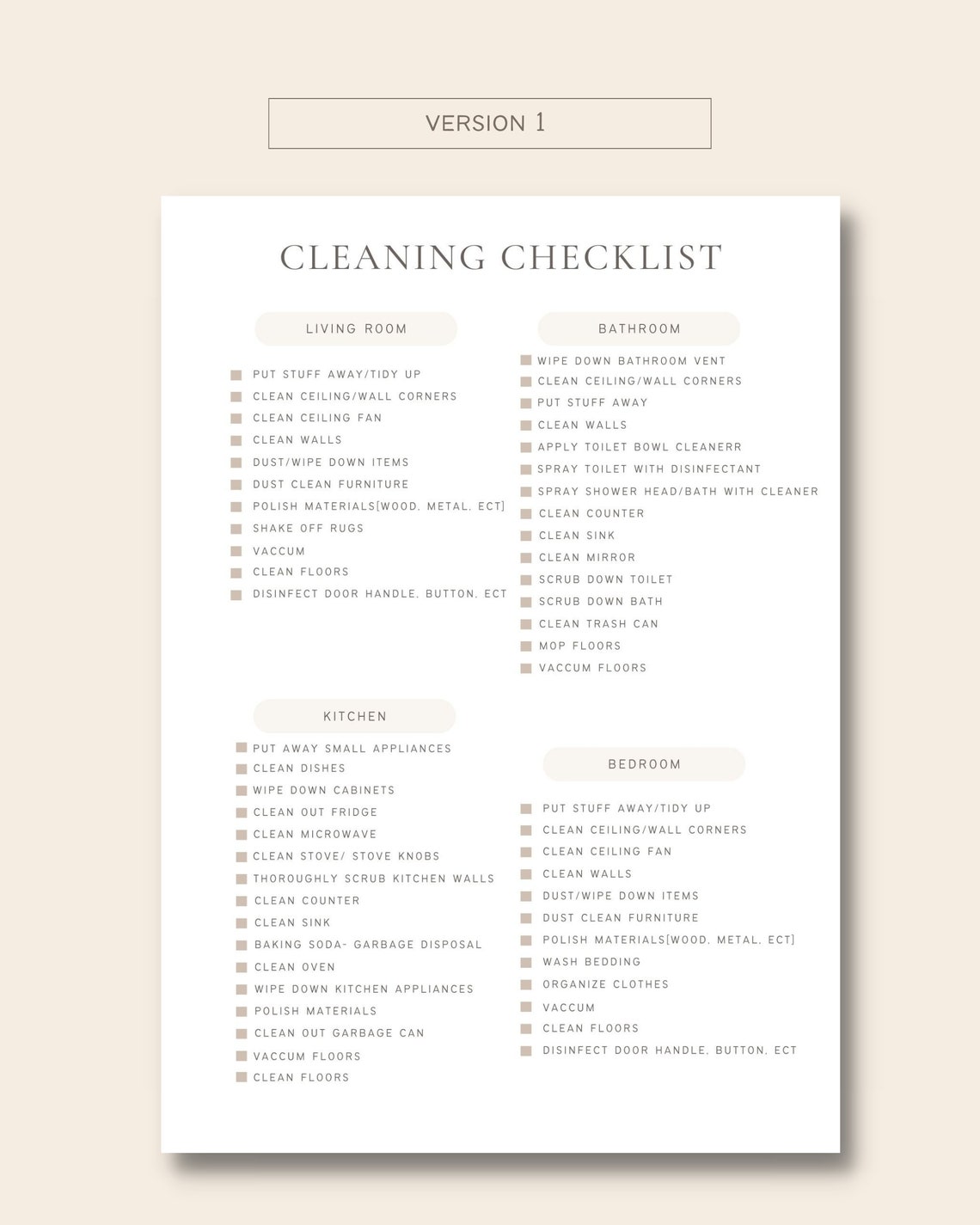 Spring Cleaning Email List Cleaning To-do List, Spring Cleaning Checklist to Keep the House Clean ...