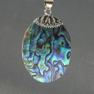 925 silver abalone pendant