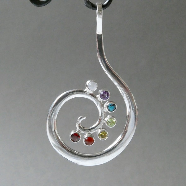 Pendentif argent925 7chakras