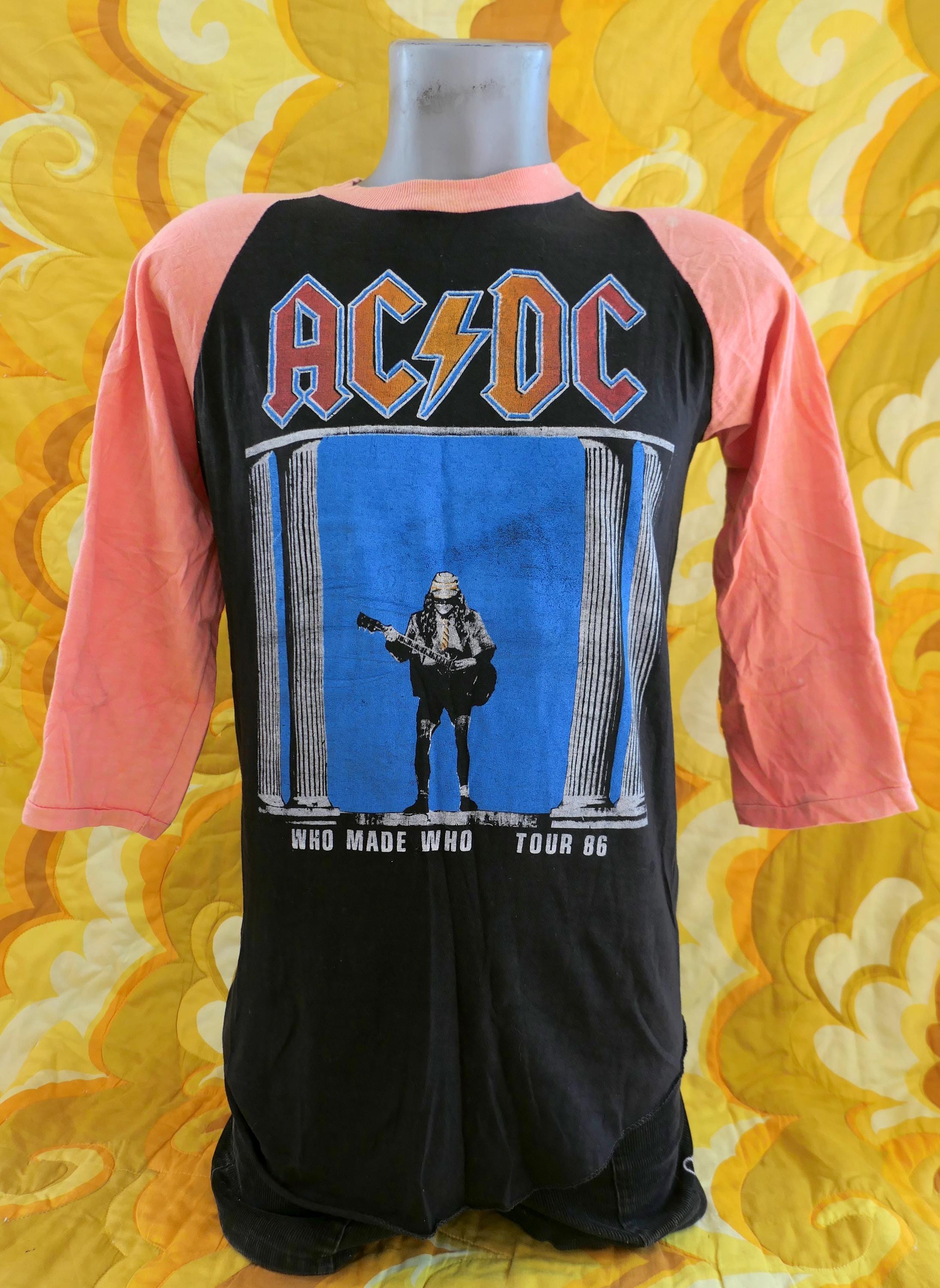 1986 Acdc Tour Tee - Etsy