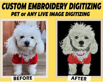 Custom Pet Embroidery Digitizing, PES File