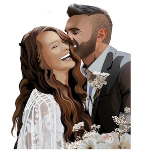 Benutzerdefiniertes Paar Portrait, benutzerdefiniertes Familienportrait, Paar Geschenk, gesichtsloses Portrait, benutzerdefinierte Illustration, Hochzeitsgeschenk, Freund Geschenk. Personalisiert