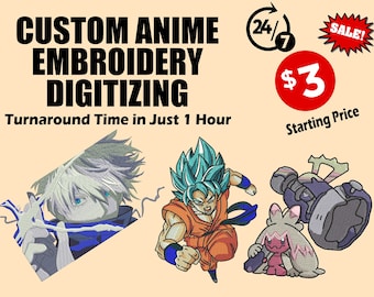 Custom Embroidery Digitizing, DST File, PES