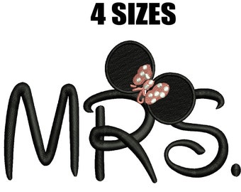 Mrs. Embroidery Design, Wedding Gift (Digital File)