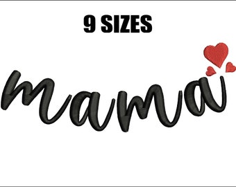 Mama Heart Embroidery Design, Mother's Day Gift (Digital Download)