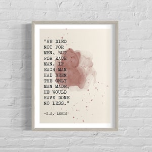 C.S. Lewis Quote Abstract Christian Art Digital Download Printable Gift Wall Decor