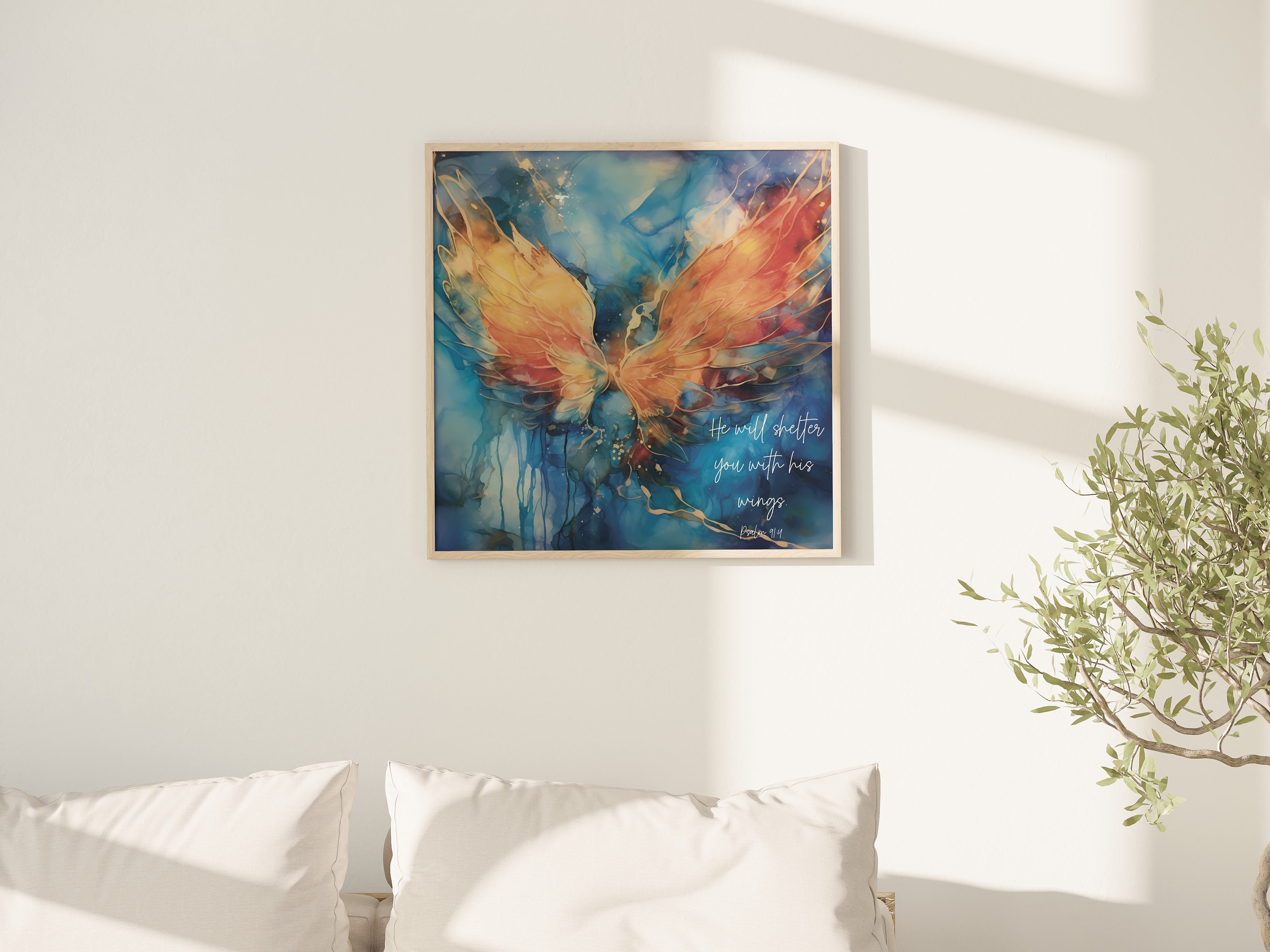 Printable Abstract Art With Bible Verse, Christian Wall Art, Scripture ...