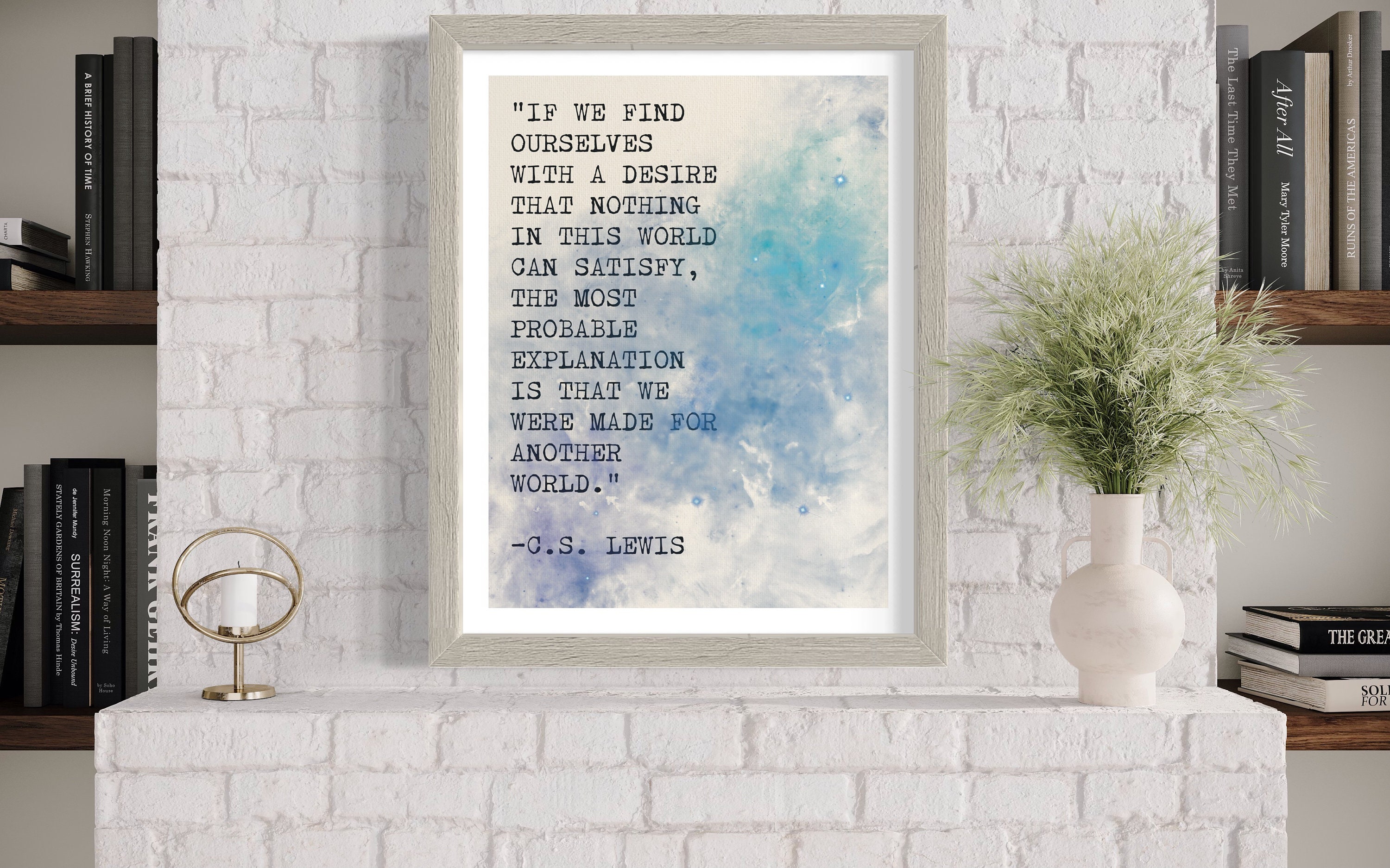 C.S. Lewis Quote Abstract Christian Art Poster Wall Decor - Etsy