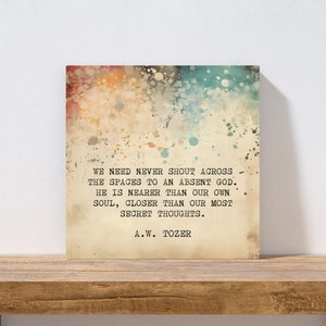 Inspirational A.W. Tozer Zitat Wandkunst - Christliche druckbare Dekoration