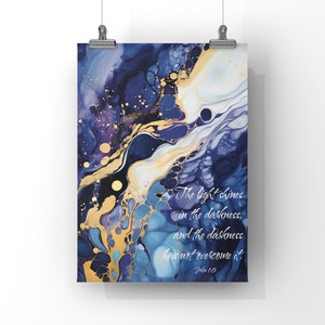 Art mural imprimable avec verset de la Bible | Décoration inspirée des écritures | Cadeau chrétien