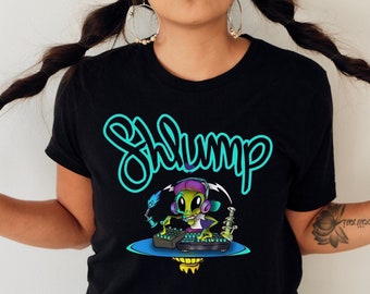 Shlump Inspired Alien DJ Shirt, EDM Merch, Shlump Merch, Rave Wear, Alien Technology, Rave Mom, Psy Trance Clothing, Music Festival Shirt,