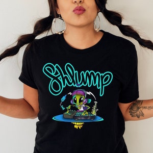 Shlump Inspired Alien DJ Shirt, EDM Merch, Shlump Merch, Rave Wear, Alien Technology, Rave Mom, Psy Trance Clothing, Music Festival Shirt,