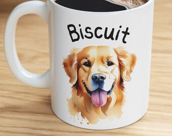 Golden Retriever Mug, Golden Retriever Gift, Personalized Dog Mug