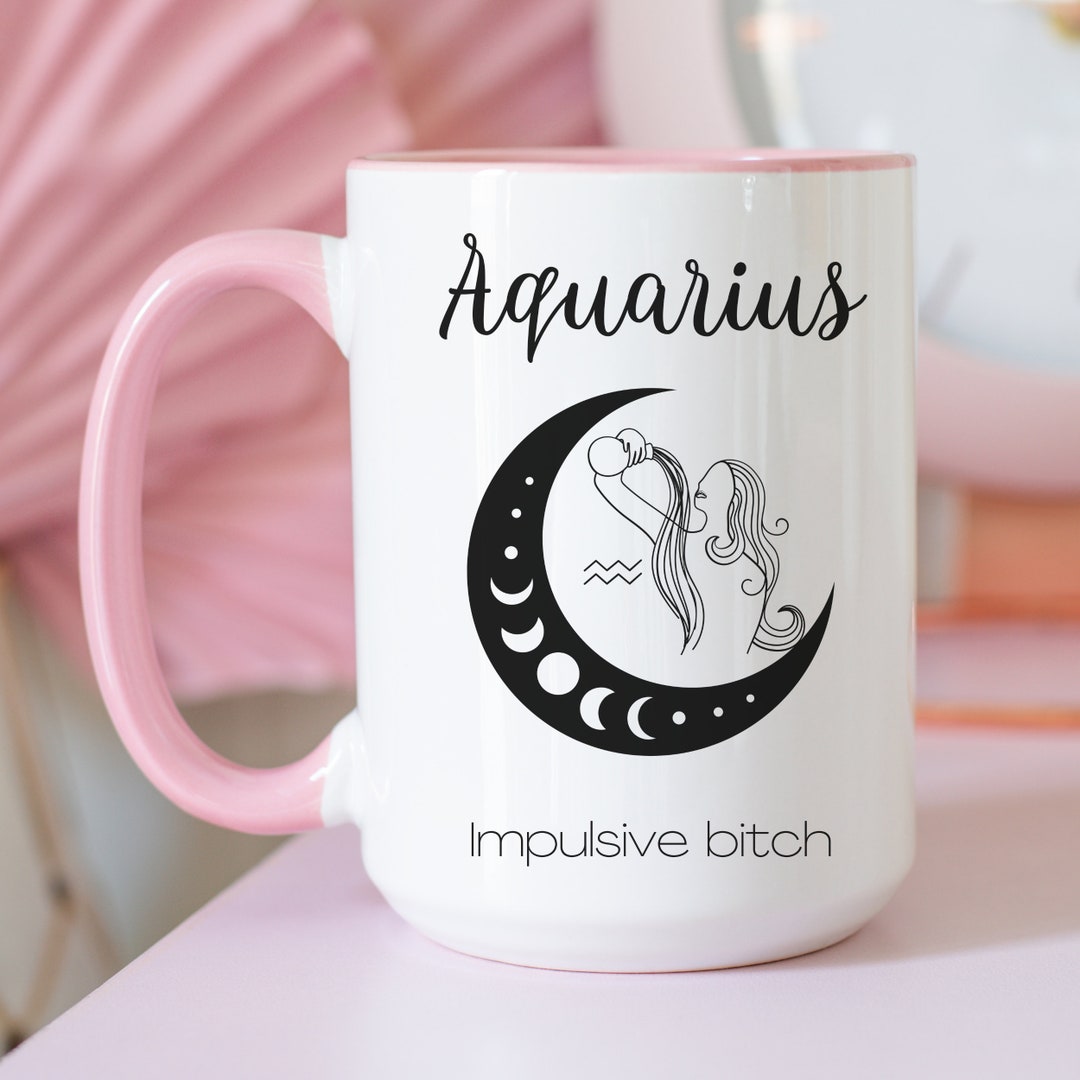 Aquarius Coffee Cup, Zodiac Sign Coffee Cup, Horoscope Coffee Mug, 11 Oz Coffee Cup, Birthday