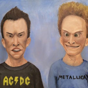Beavis and Butthead - original oil painting - direct from artist