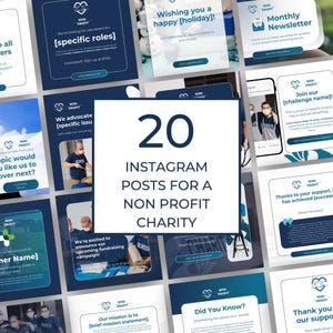 Instagram Templates for Non-Profit Organizations | Editable Social Media Content for Fundraising Efforts, Event Promotions and Charities