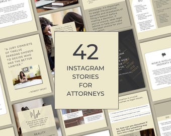 Lawyer Instagram Templates | Attorney Marketing | Law Firm Canva Templates | Instant Download | Lawyer Social Media | Instagram Stories
