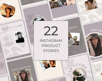 Lilac Instagram Story Templates | Editable Social Media Designs for Products | MM004