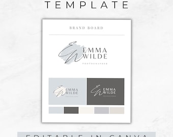 Stimmungstafel | DIY Logo Brandzeichen | DIY Logo Design | Benutzerdefiniertes Logo | Brand Style Guide | Branding Paket | Kleinunternehmen | Leinwand | MM002