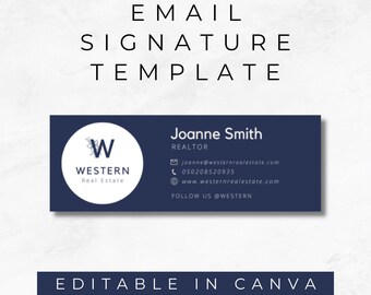 Instant Download | Edit Yourself Email Signature | DIY Email Signature Template For Real Estate Agents | Email Signature Template | MM007