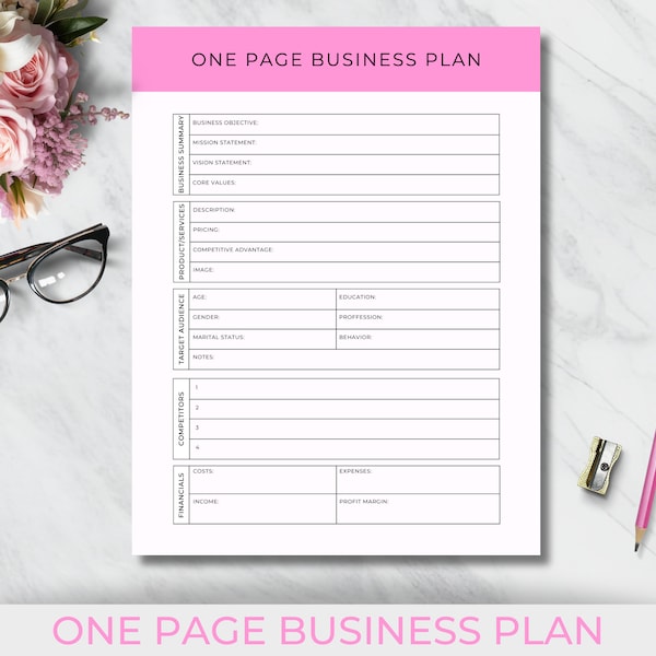 One Page Business Proposal Template Etsy One Page Business Proposal Template Etsy