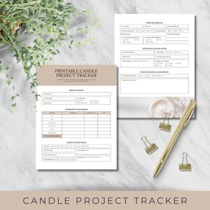 Candle Project Tracker: Editable, Printable Template for Small Business