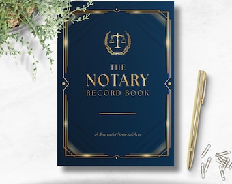 Notary Journal | Printable Logbook for Record Keeping