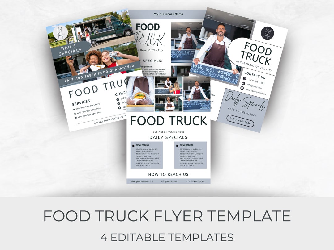 Printable Food Truck Template Food Truck Business Instant Download Printable Food Truck Template Food Truck Business Instant Download